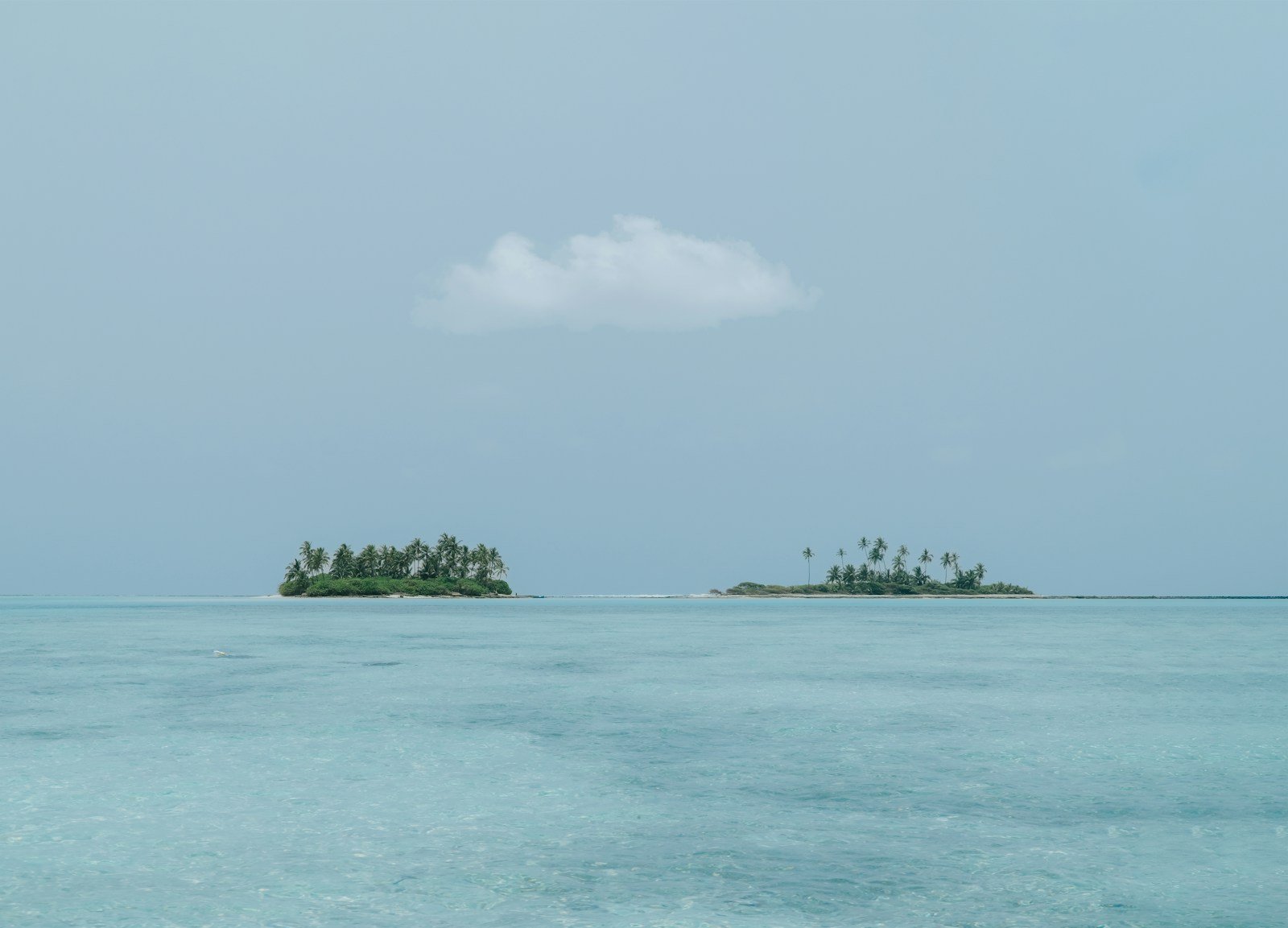 a small island in the middle of the ocean